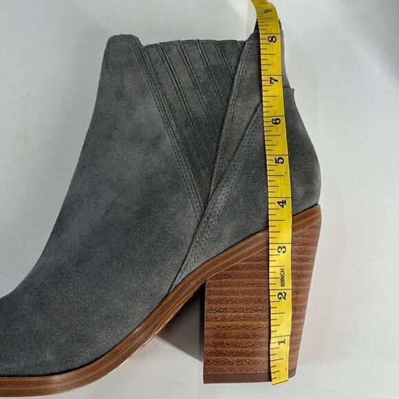 Marc Fisher Gray Suede Pointy Toe Bootie Size 9.5 Cowboy Boots - Picture 9 of 11